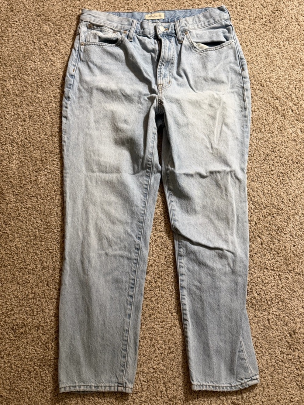 Madewell Light Wash Straight Leg Jeans